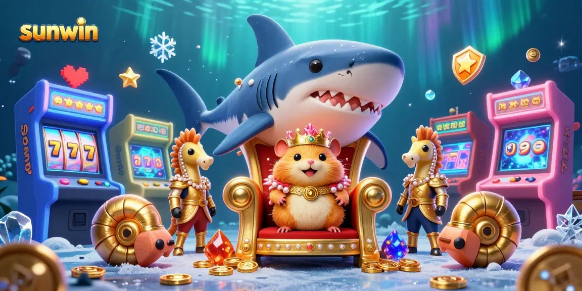 Engage in exciting gameplay at Sunwin with vibrant 3D slot elements and a golden hamster king!