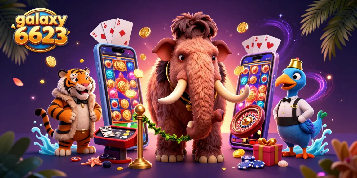 Experience thrilling games at galaxy 6623 with vibrant 3D casino characters and action-packed elements.