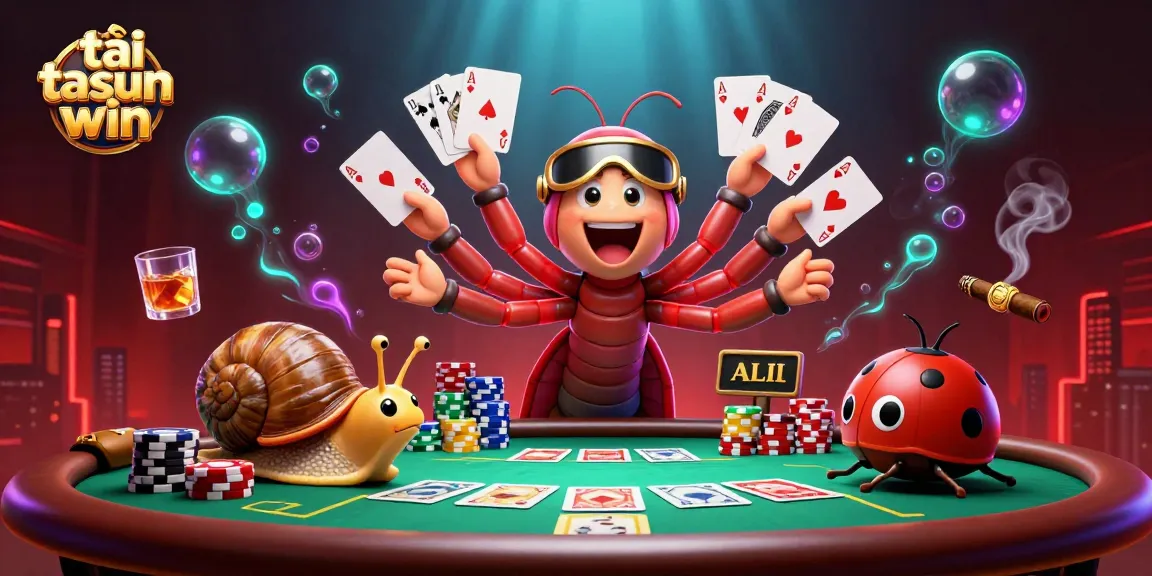 Join the excitement of tải sun win with a vibrant 3D casino scene featuring unique characters and rich game elements.